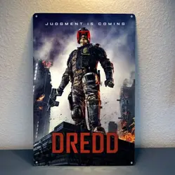 Judge Dredd Scifi Movie Metal Poster Tin Sign 20x30cm Plate