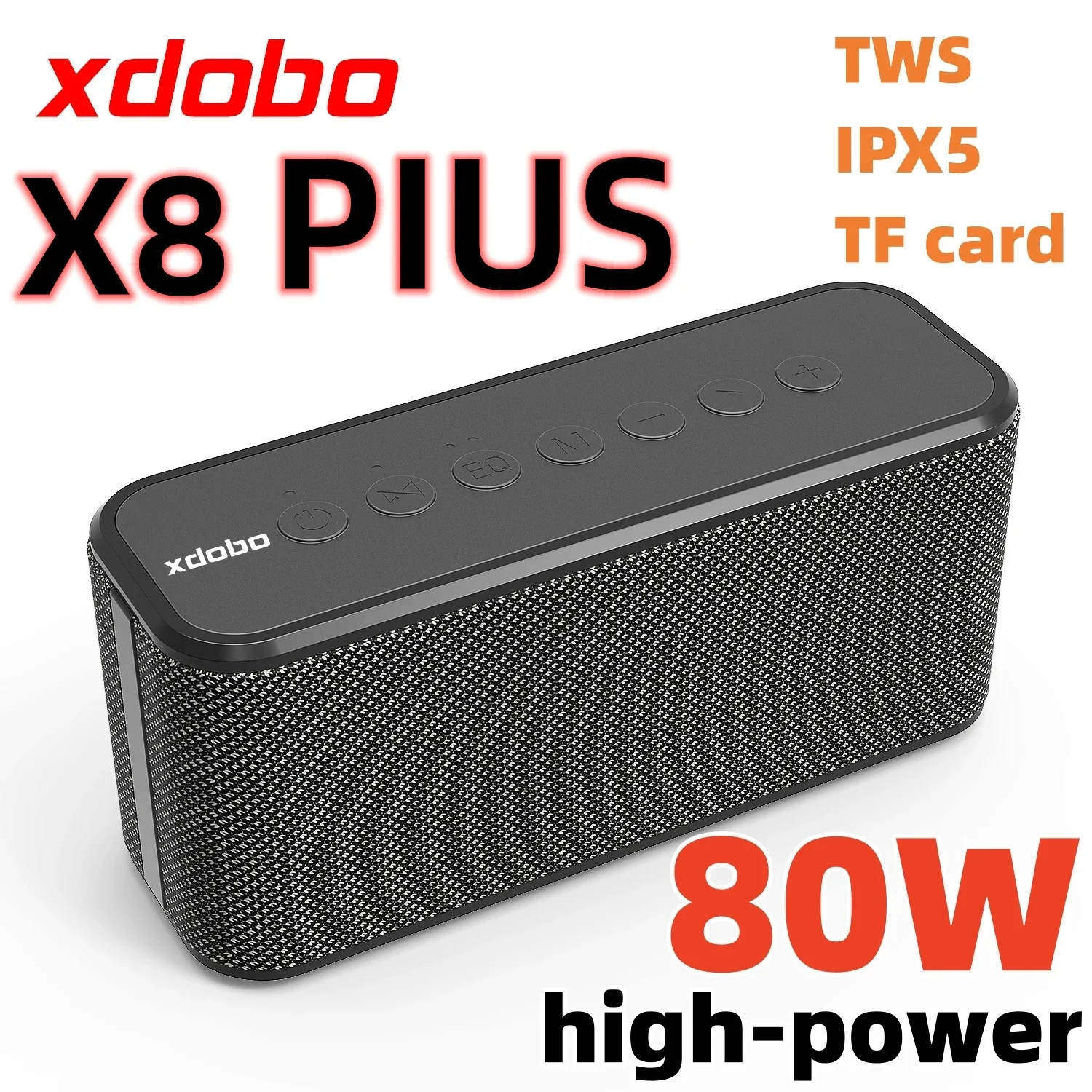 

xdobo X8 Plus Bluetooth Speaker 80W High Power Outdoor Waterproof Super Bass Subwoofer TWS Stereo Surround Acoutic System Column