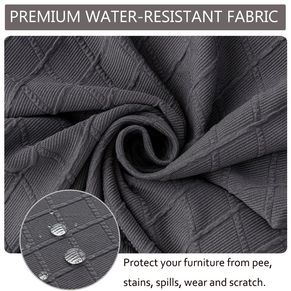 Diamond Jacquard Chair Seat Cushion Cover Universal Fit for Hotel Restaurant Dining Room Home Use