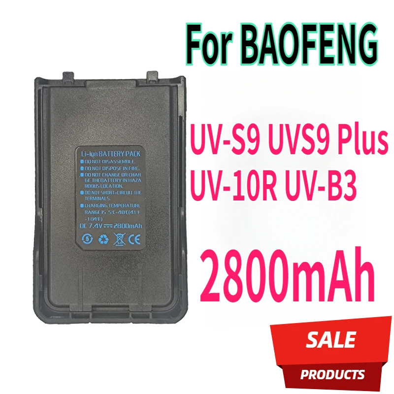 

For BAOFENG UV-S9 UVS9 Plus Li-ion Battery 2800mAh Compatible with Walkie Talkie UV-10R UV-B3 Extra Battery