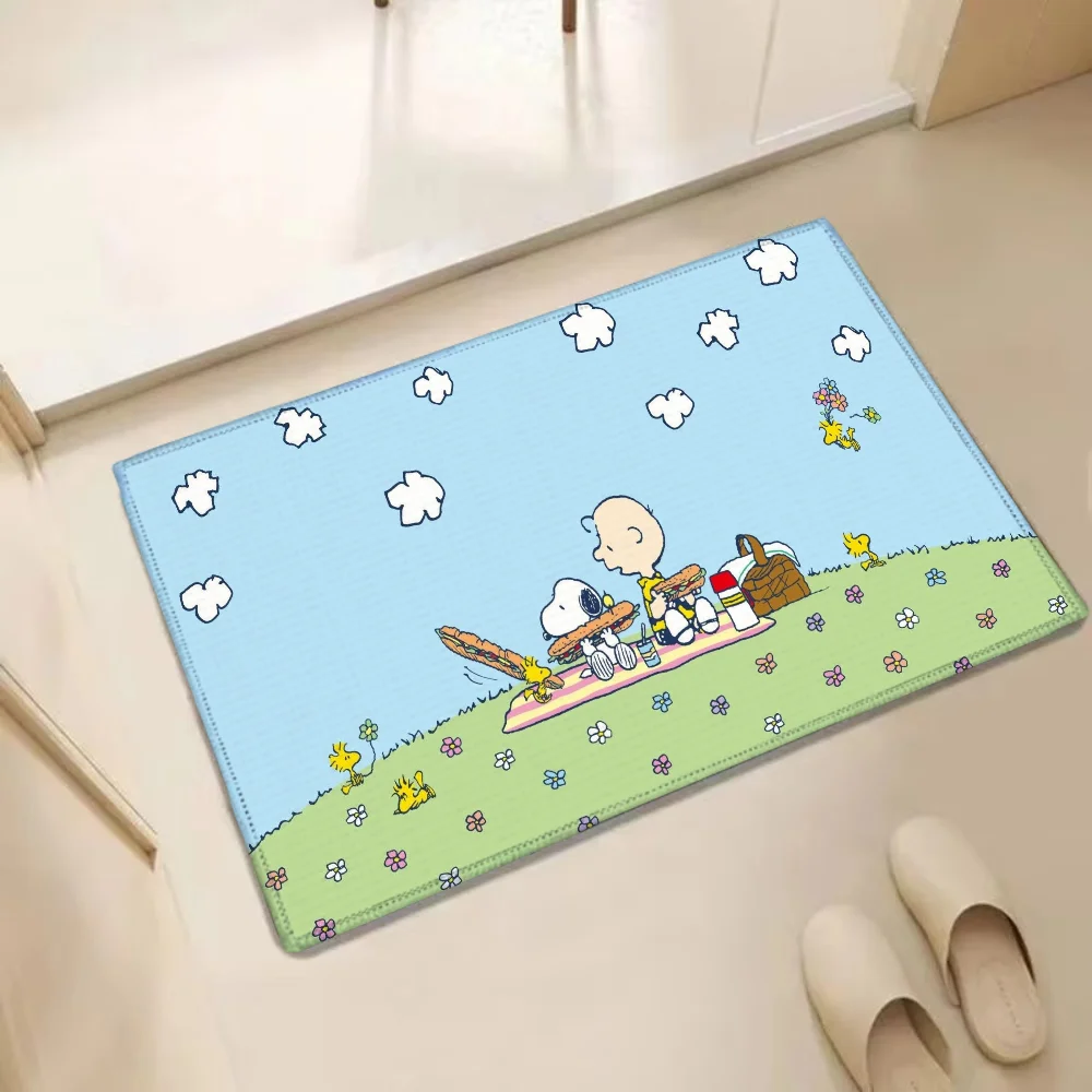 Snoopy Home Rugs Doormat Entrance Door Mats Kitchen Foot Mat Floor Bath Mat Choice Carpet Bathroom Room Non-slip Main Entry