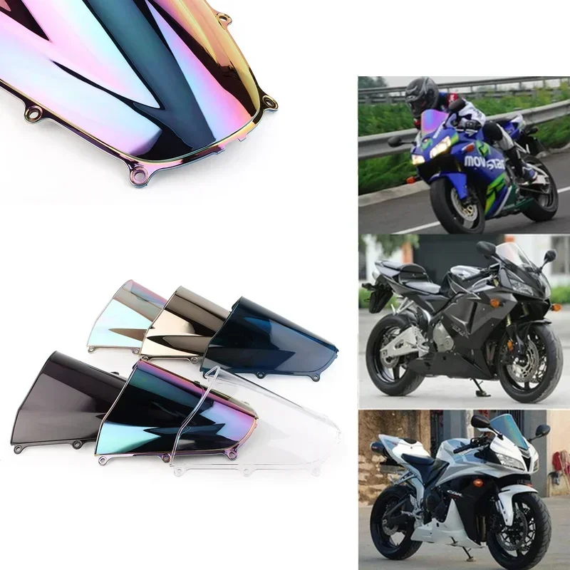 For Honda CBR600RR F5 2005 2006 Motorcycle Wind Deflector Screen Double Bubble Windshield Deflector Protector Windscreen