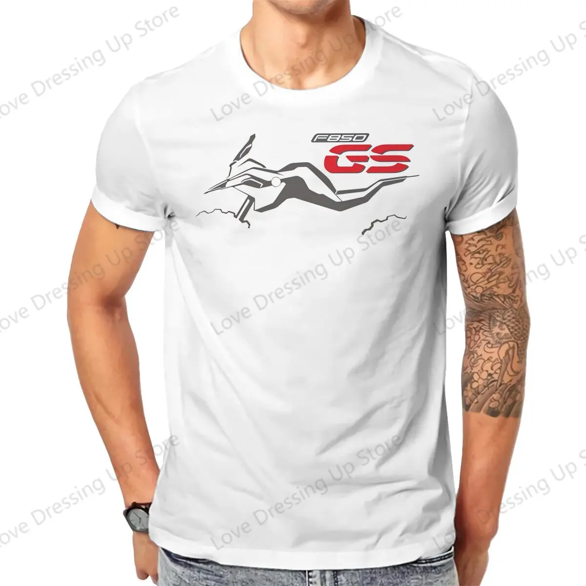 F850GS GS Motorcycle T Shirt Grunge O-Neck COTTON  Clothes