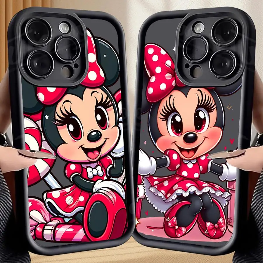 

Чехол для телефона Disney с Минни Маус для Apple iPhone 15, 16 Plus, 12 Pro Max 11, 13, 11 Pro 12, 14 Pro Max 15 Plus, мягкий чехол