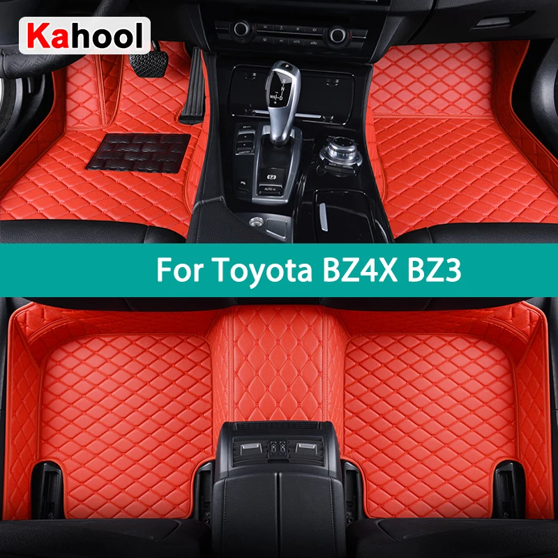 

KAHOOL Custom Car Floor Mats For Toyota BZ4X BZ3 Auto Carpets Foot Coche Accessorie