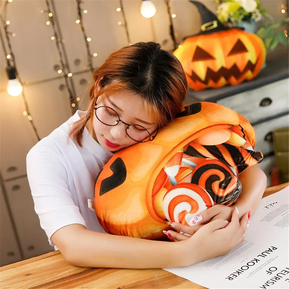 50cm Creative halloween pumpkin doll stuffed plush toy Car Sofa bed soft pumpkin hold pillow kids Children halloween gift