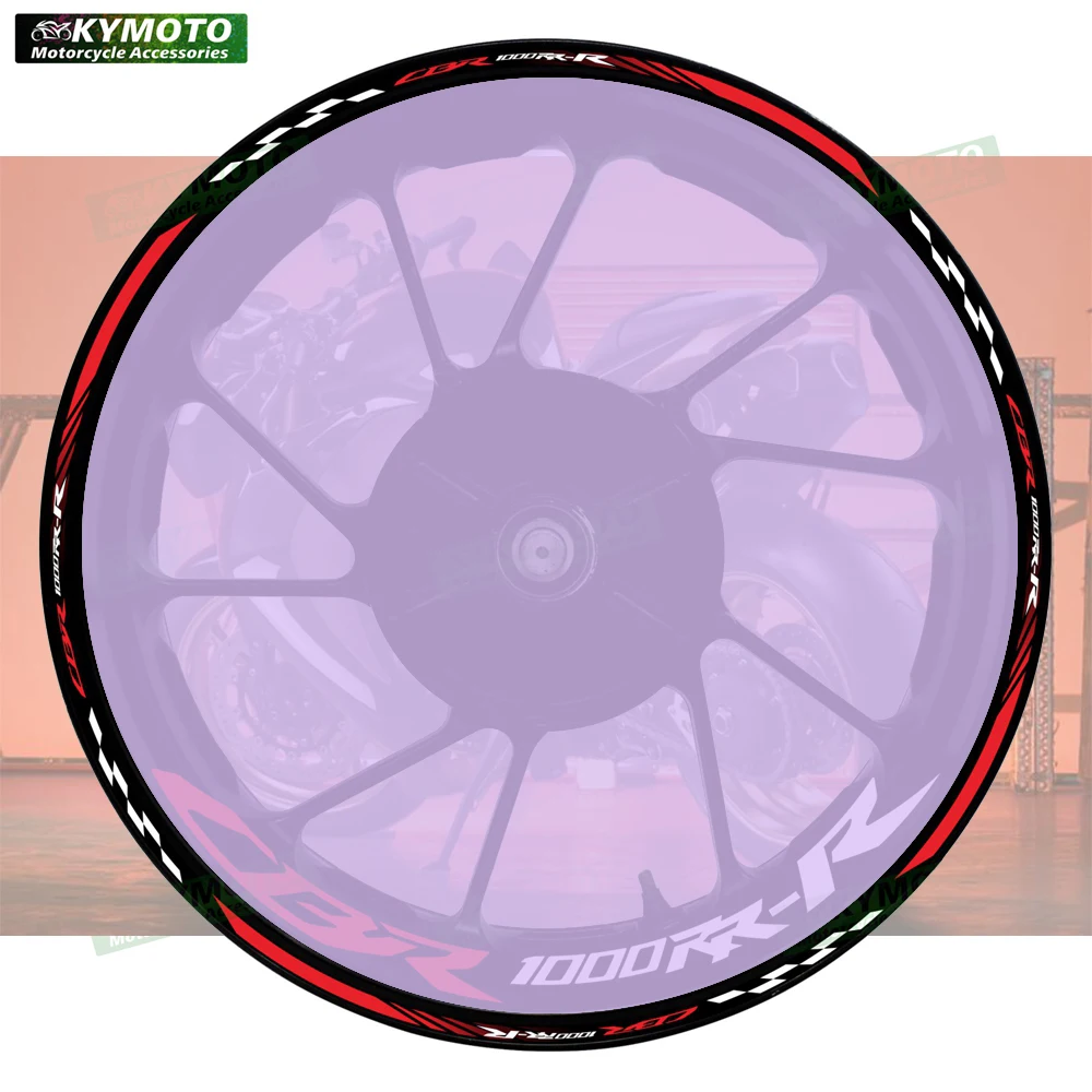 

For Honda CBR1000RR-R CBR 1000RR-R reflective motorcycle wheel 17 inch sticker racing fairing hub decal rim stripe tape