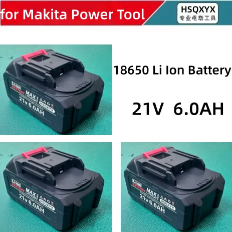

Аккумулятор литиевый 18В 21В 5S2P 6.0Ач для электроинструментов Makita 18В: гайковерт, пила, дрель, шлифовальная машина, шуруповерт