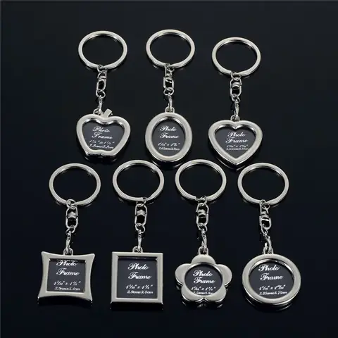 New Fashion Creative Photo Frame Keychain Personality Lover's Car Cellphone Keychain Key Rings Love Souvenir Pendants S118