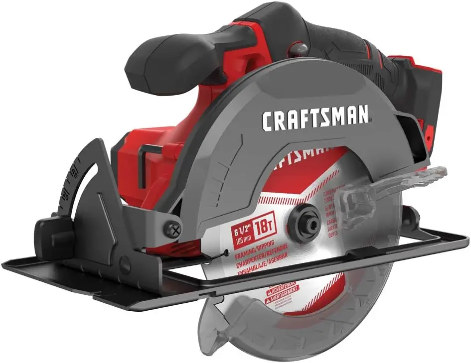 

Беспроводная циркулярная пила CRAFTSMAN V20, 6-1/2 дюйма, только неизолированный инструмент (CMCS500B)