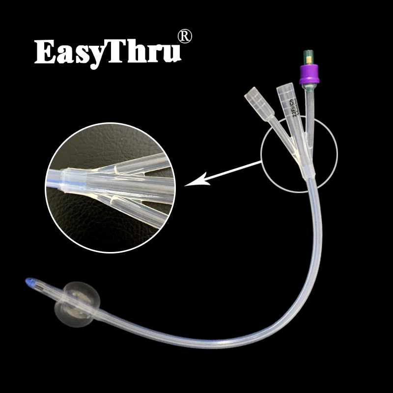 Medical 3 way Silicone Foley Catheter Disposable Urology catheter 5-10ML