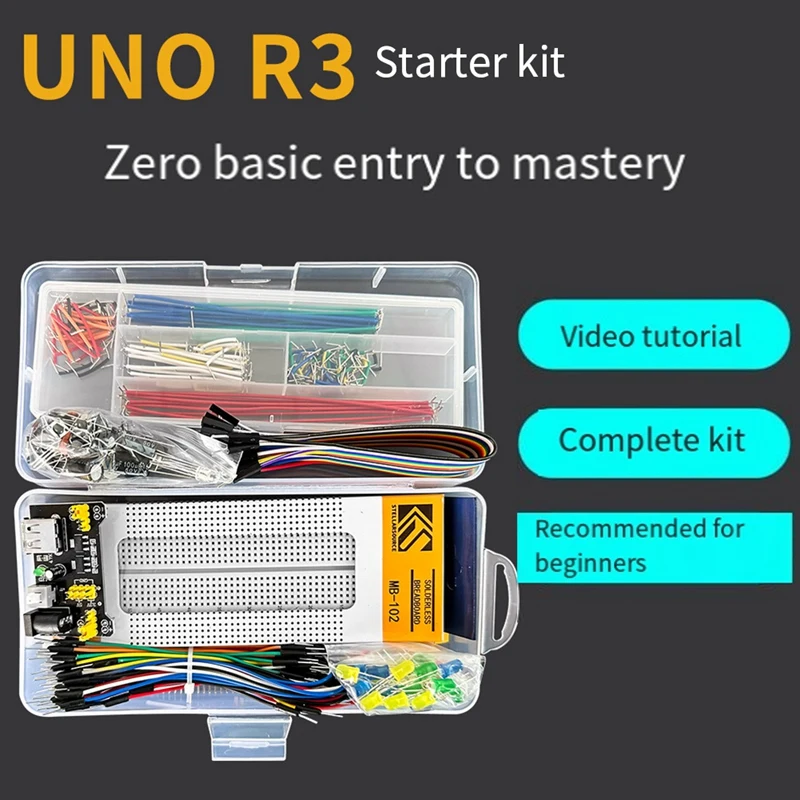 Стартовый комплект для Arduino R3, проект «сделай сам» для UNO R3 Electronic с макетной платой Box 830