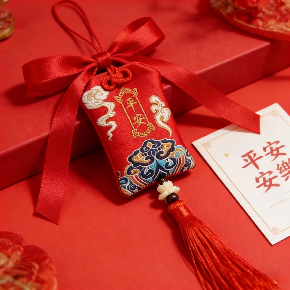 1Pcs Prayer Omamori Pray Fortune Beauty Health Safety Lucky Charms Wealth Bag Guard Talisman Pendant Happy New Year Gift