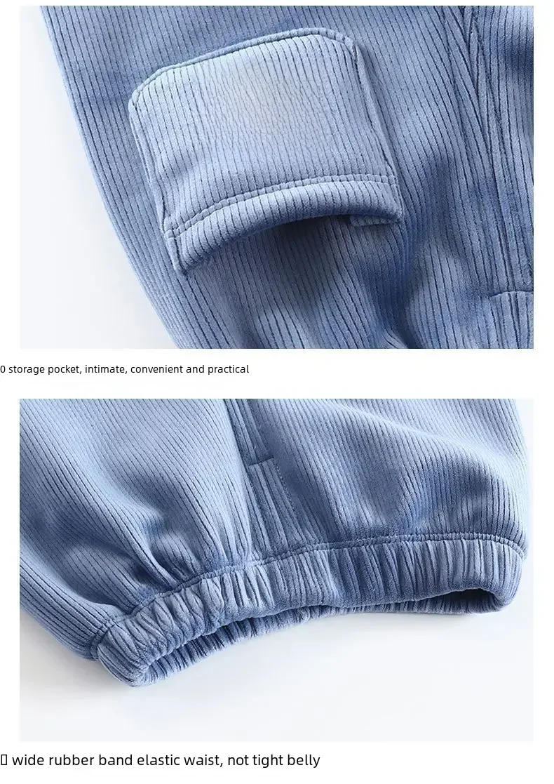 Kinder-Herbst- und Winterhosen, warme, dicke Haremshosen mit einem niedlichen Bärenmuster, bequeme Freizeithosen für Kleinkinder, Jungen und Mädchen. – Detail 16