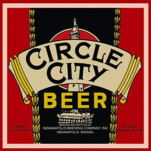 Indianapolis Brewing Circle City Beer Metal Tin Sign 12x12 Inch Decor