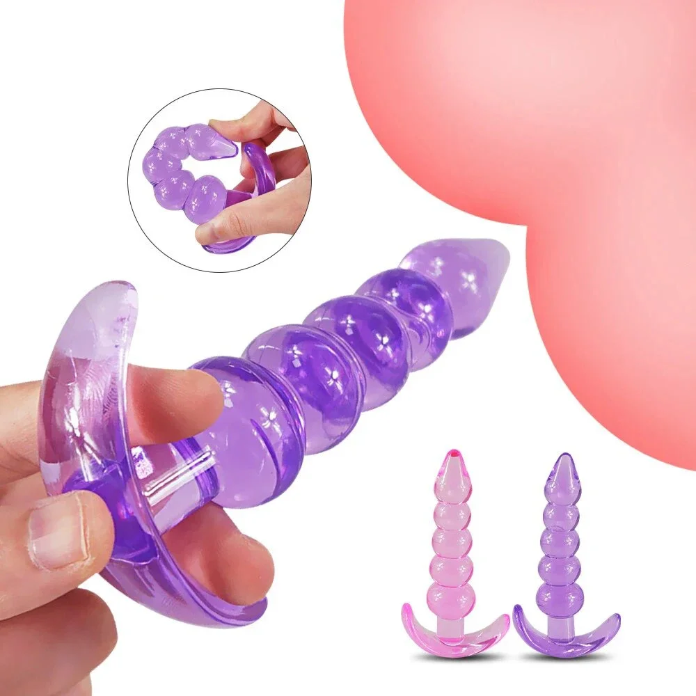 Soft Silicone Anal Plugs Anal Beads Dildo Butt Plug Prostate Massage Unisex Sexy Stopper Adult Sex Toy for Men Women Adult Games