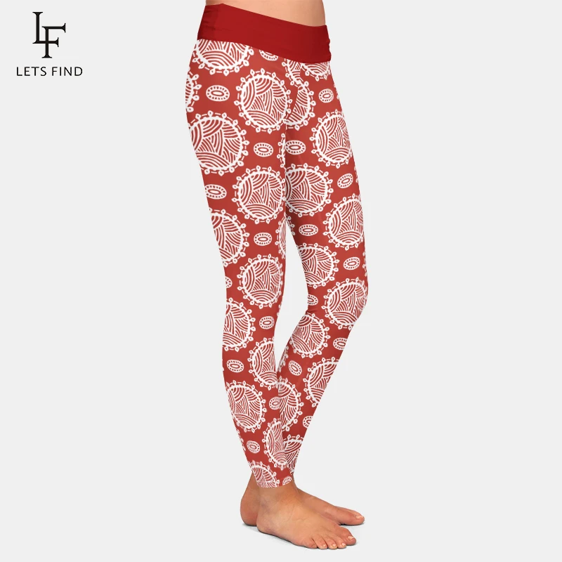 Nowe damskie legginsy z nadrukiem cyfrowym legginsy treningowe wysokiej talii Fitness legginsy kostki damskie spodnie gorąca sprzedaż