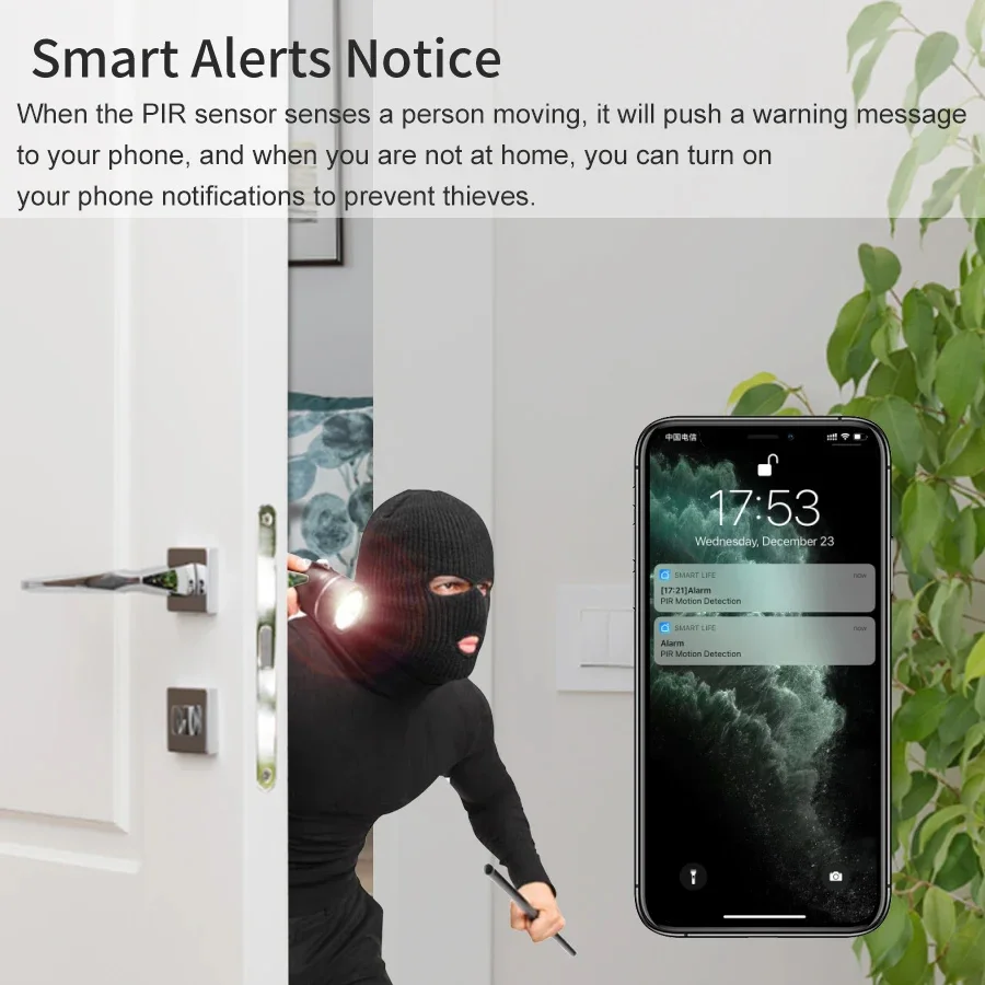 Zigbee Motion Presence Sensor PIR Human Body Detection Sensors Infrared Home Security Tuya Smart Life Support Alexa Google Home