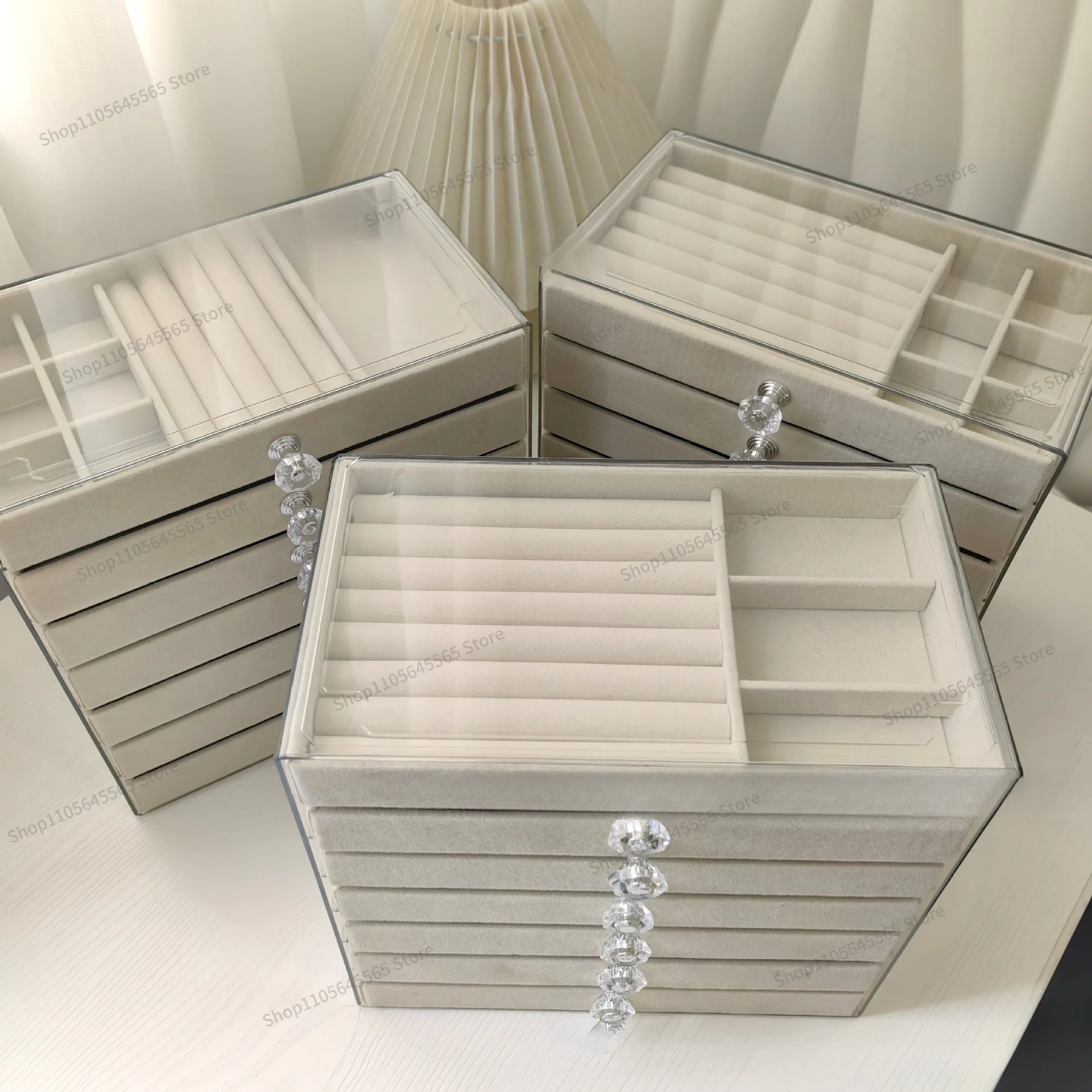 For 7-story Jewelry Storage Box, Transparent Drawer Style Earrings, Necklace Jewelry Display Rack, Jewelry Box