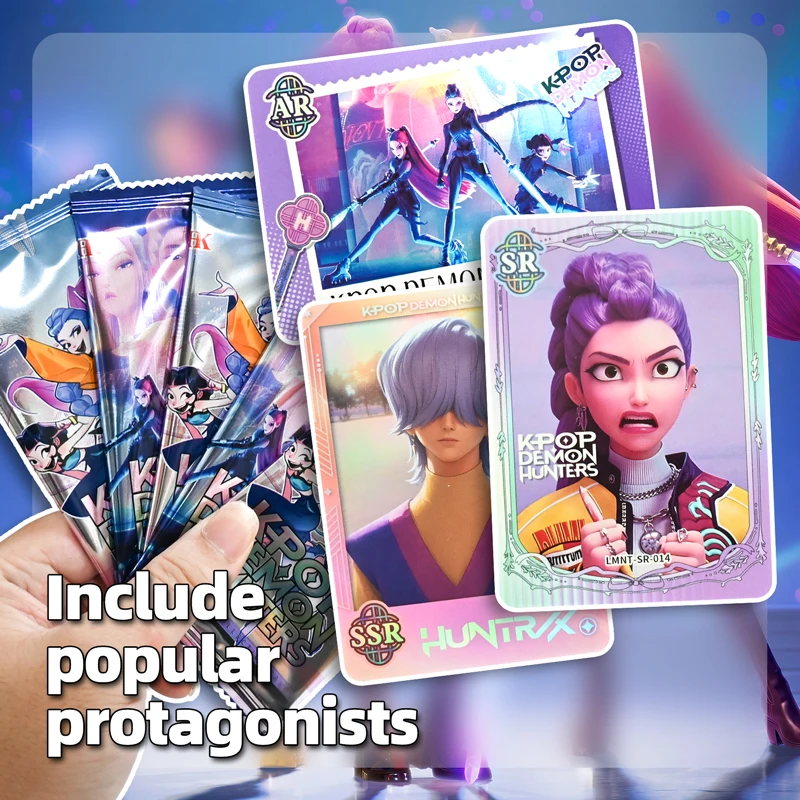 25/75/150PCS Anime Kpop Demon Hunters Collectible Card Blind Box Rare Anime Character Games Collection Card Mystery Bag for Fans