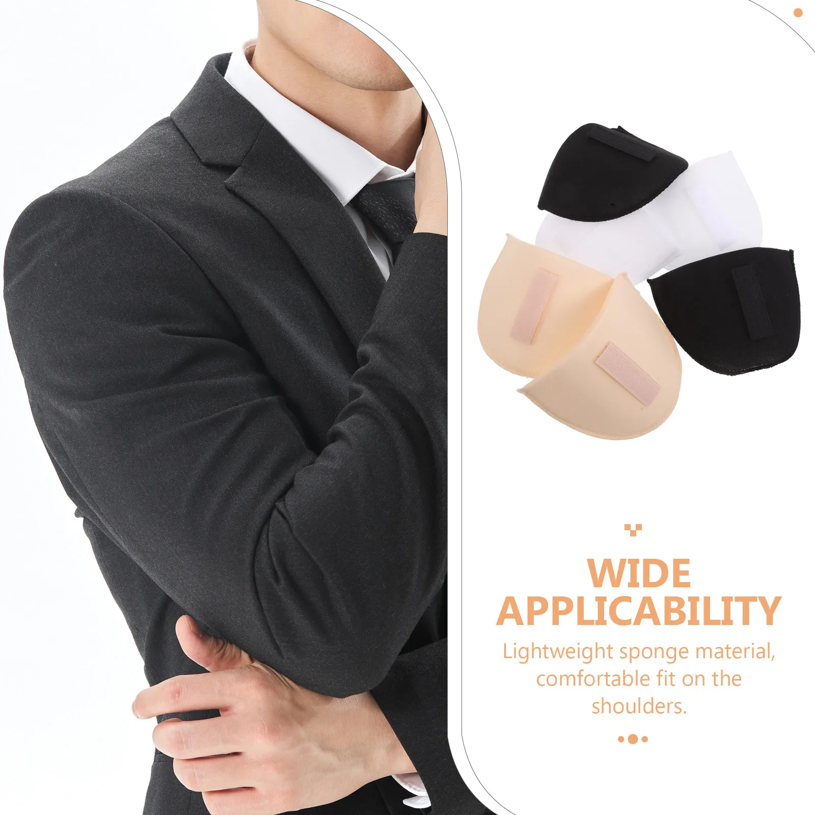 6Pcs Soft Sponge Shoulder Pads Thickened 3D Effect Insert Style Pads for Clothing Dress Suit Jacket Enhancer Comfortable