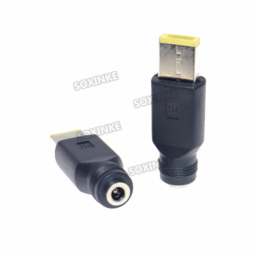 Adaptador de corriente cc de 4,0x1,7mm, conector hembra de alimentación cc a enchufe cuadrado con Pin, Lenovo, enchufe de carga portátil, convertidor, 1 ud.