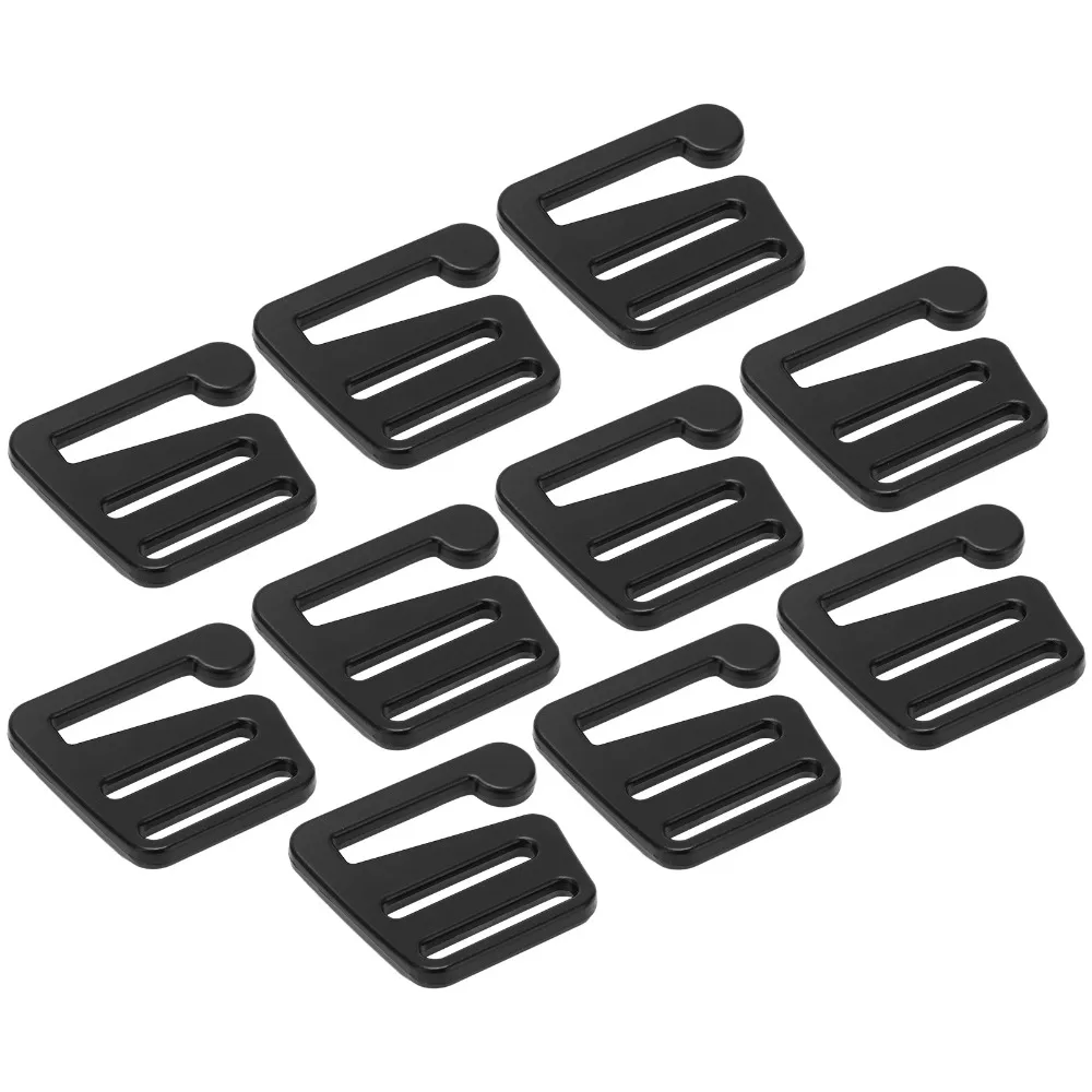 10pcs Zinc Alloy G Hook Buckles Wear-Resistant Finish Metal Adjustable Buckle Hardware Quick Hook Design Tri Glide Slide Buckles
