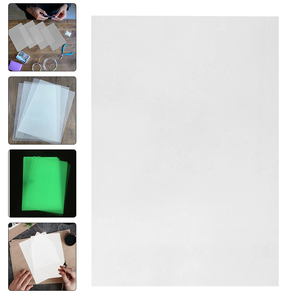 8 قطعة ليلة متوهجة الحرارة يتقلص ورقة شفافة Diy بها بنفسك مادة الحرفية مضيئة للمجوهرات سلاسل المفاتيح الحلي توهج في الظلام