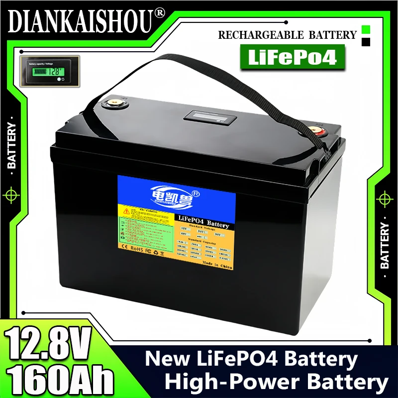 

12V 160Ah LiFePO4 battery+14.6V charge 12.8V Lithium iron phospha For RV Campers Golf Cart Off-Road Off-grid Solar Wind batterie