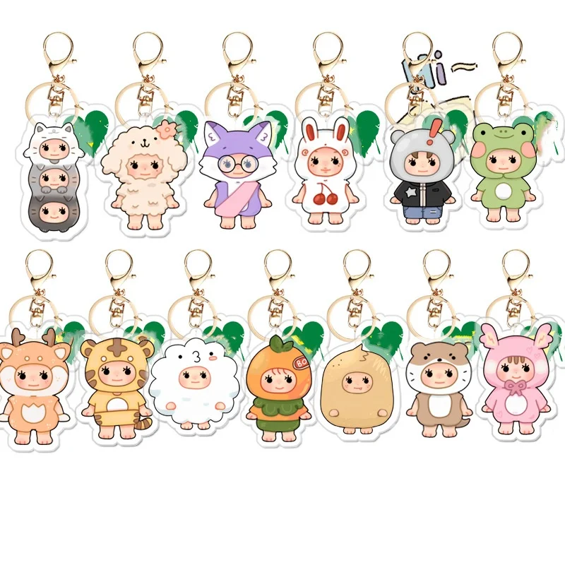 KPOP Idols Wonwoo Hoshi Cartoon Cute Acrylic Keychain High Quality Double Sides Printing Backpack Pendant Keyrings MINGYU JOSHUA