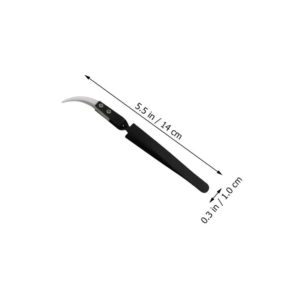 3Pcs Precision Tweezers Ceramic Coated Stainless Steel Insulated Non-Slip Heat Resistant for Microelectronics Coil Pinching