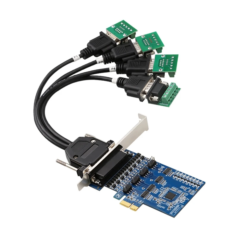 PCI-E To RS485/422 Expansion Card Industrial-Grade Serial Card Converter With Voltage Suppression Protector,2 Ports