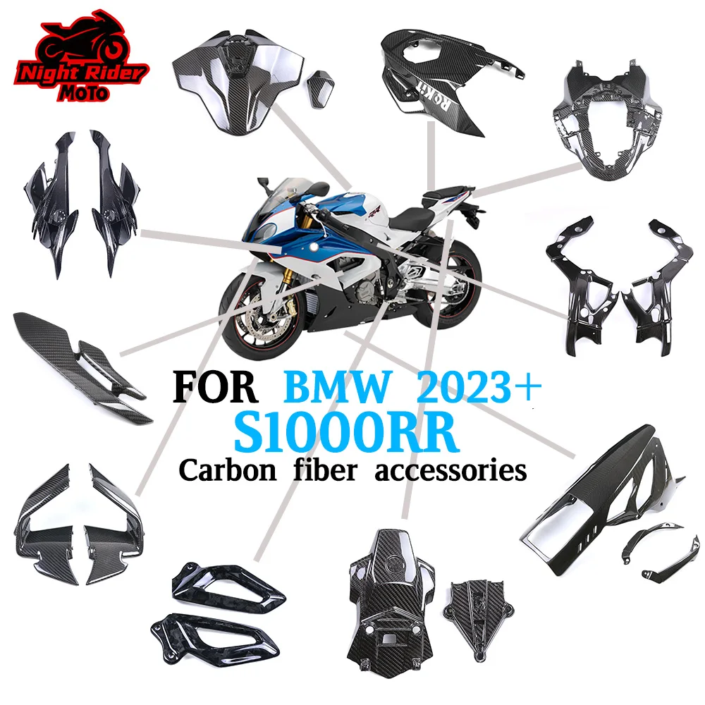 

2025 applicable to BMW S1000RR 2023-2025 100% pure 3K dry carbon fiber motorcycle fairing mudguard modification accessories