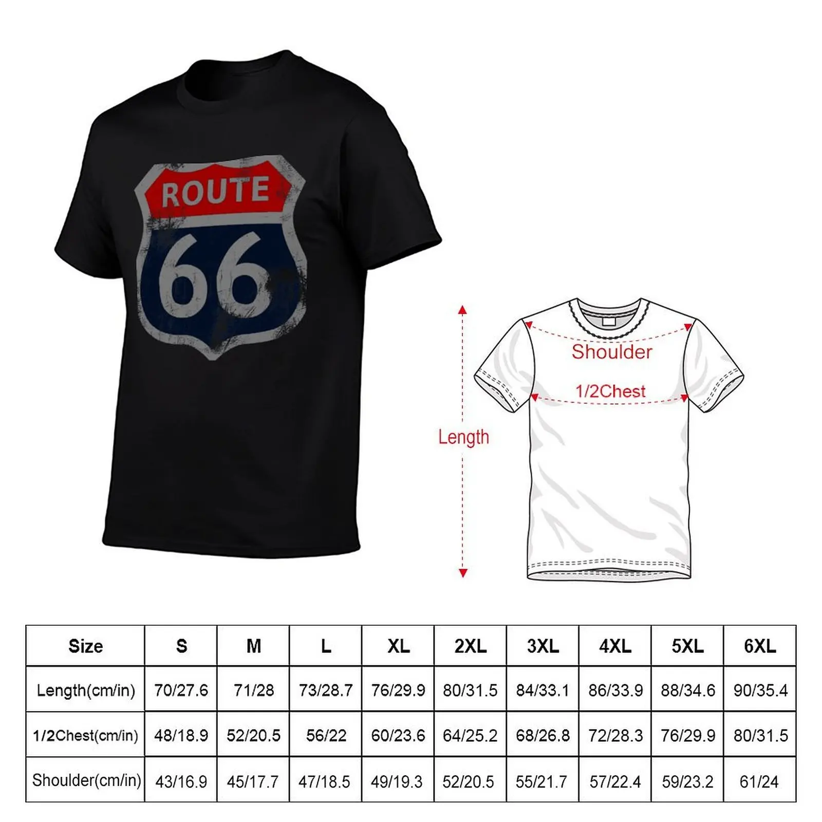 Route 66 My version T-Shirt plus size tops summer 2026 t shirts for men cotton