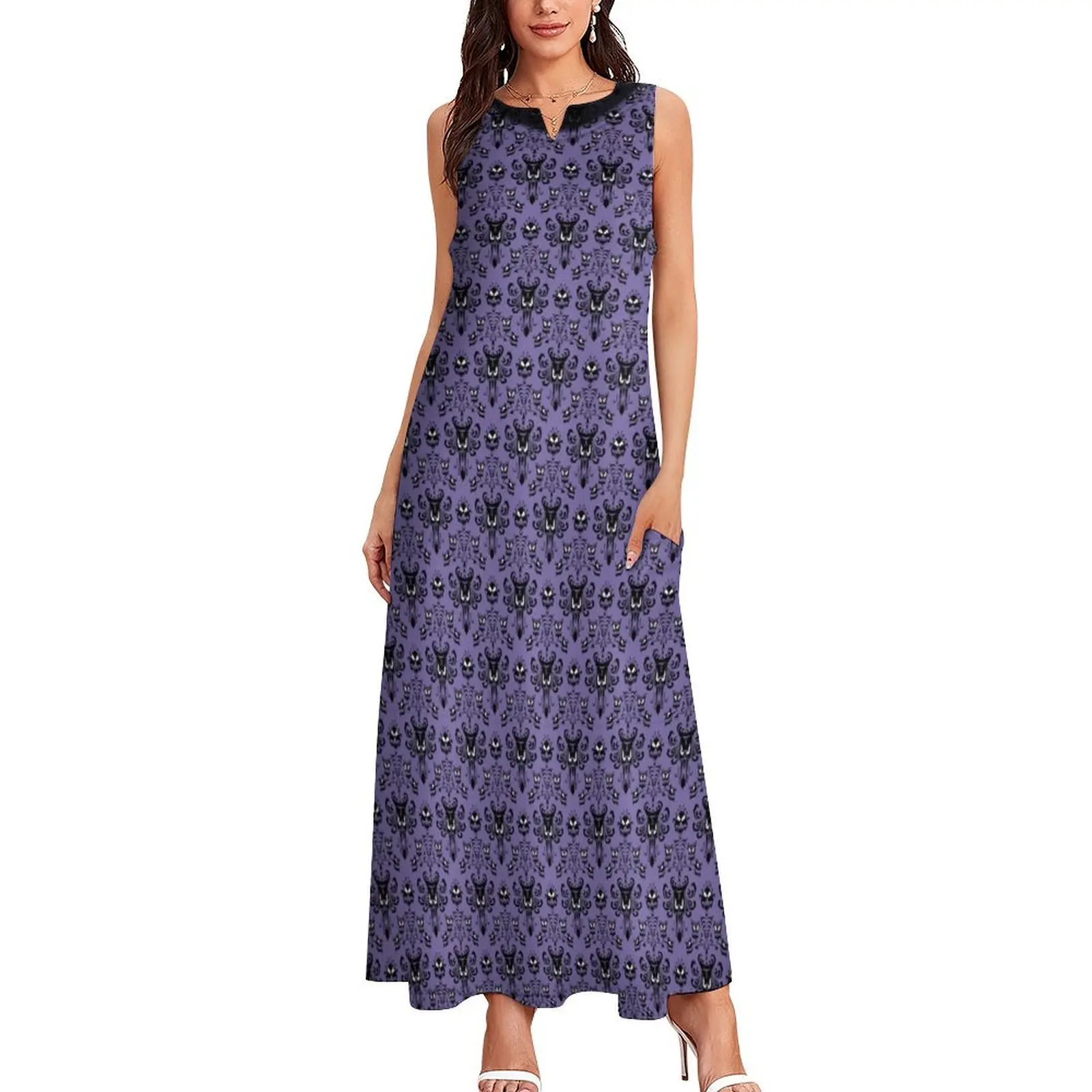 Haunted Mansion Wallpaper (Tile) Long Dress summer women's dress 2025 elegant dresses for women cute dress women