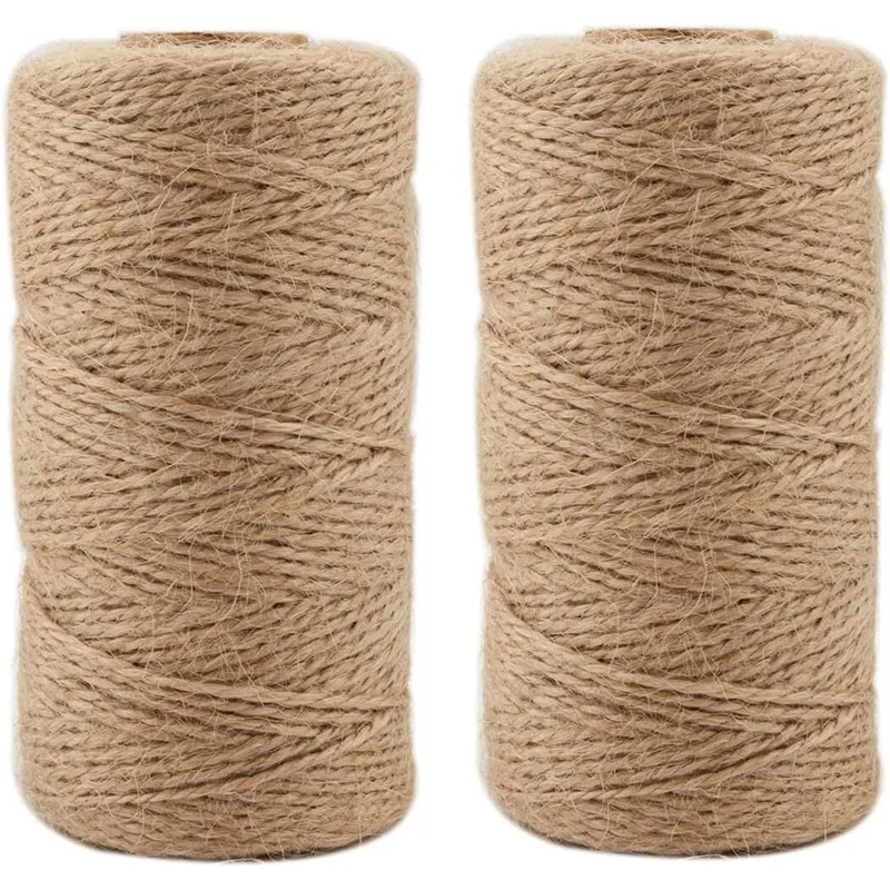 100M/Roll Natural Jute Twine Crafting Twine String Packing String Gifts Wrapping Jute Rope For DIY Crafts Photos Bundling Garden