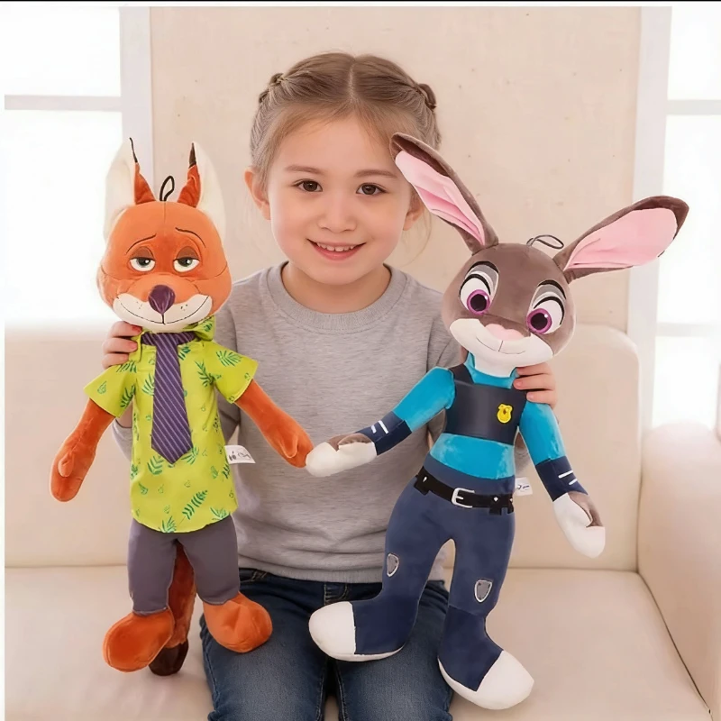 @Disney@ Zootopia 2 Kreskówka Uroczy Zwierzak Królik Judy, Lis Pan Nick Pluszowa lalka Dekoracja do sypialni Prezent na urodziny Boże Narodzenie