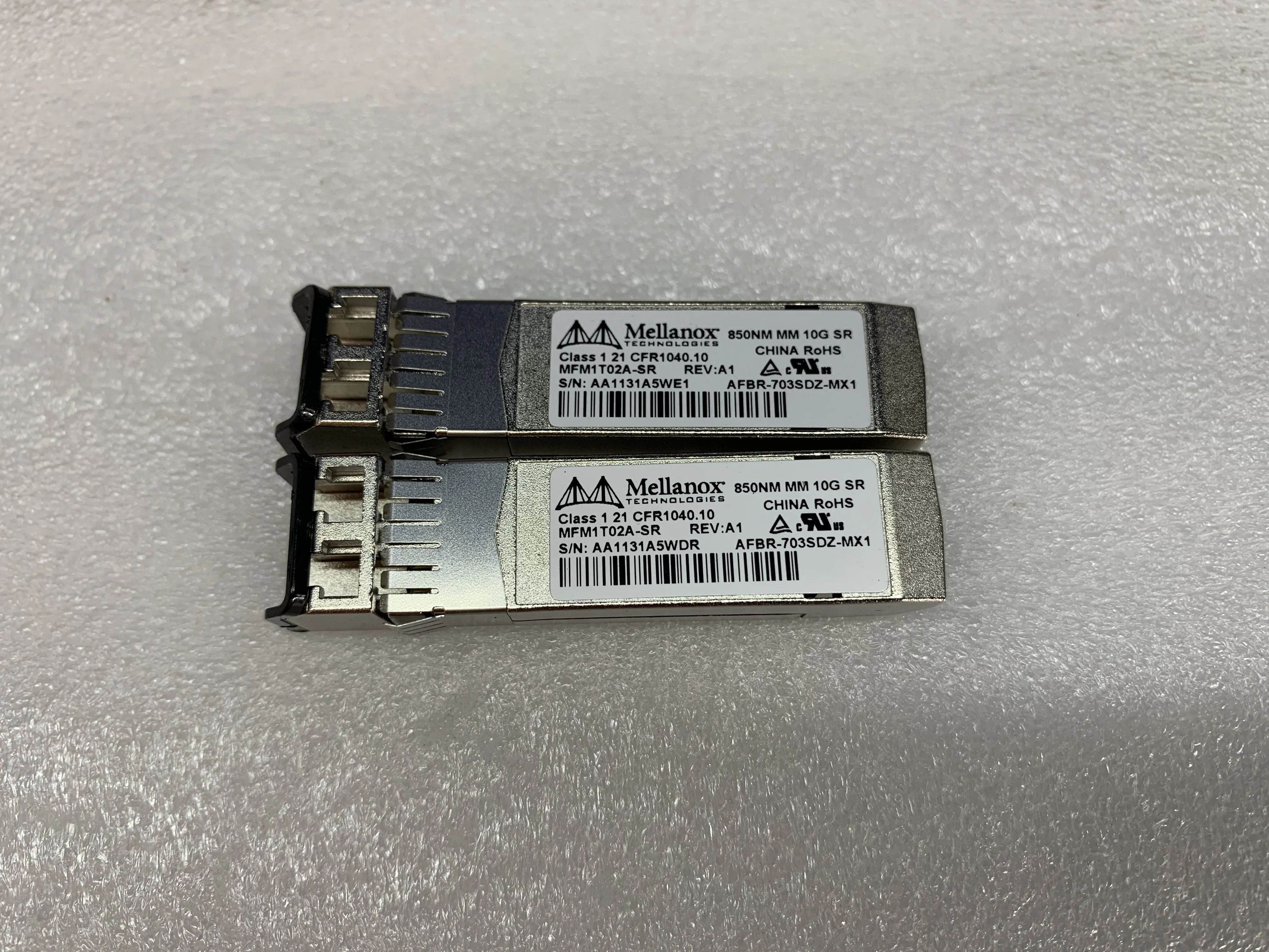 Transceptor compatível de 2 pces mellanox MFM1T02A-SR 10gbase-sr sfp + 850nm 300m