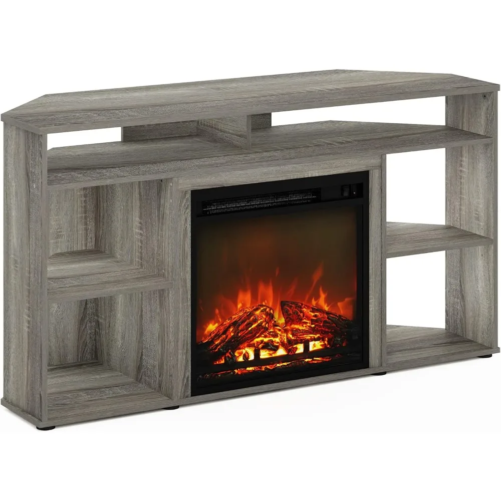 

Jensen Corner TV Stand with Fireplace for TV up to 55 Inches