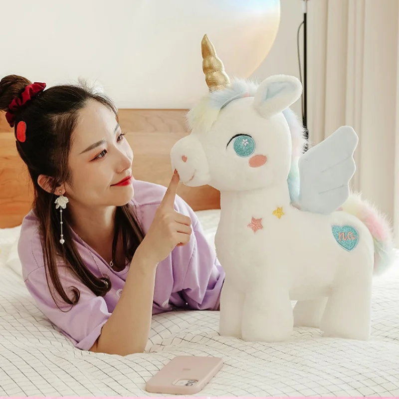 25cm Cute Unicorn Plush Toys Lovely Soft Stuffed Cartoon Animals Dolls For Birthday Christmas Gift Sleeping Plush Pillow