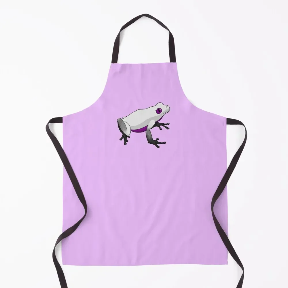 Asexual Pride Frog Apron Kitchen Things Cute Kitchen japanese woman women's work Apron