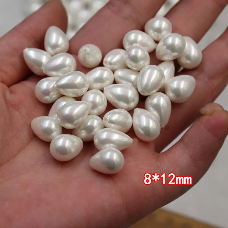 Natural Water drop shape seawater shell pearl bead for jewelry making