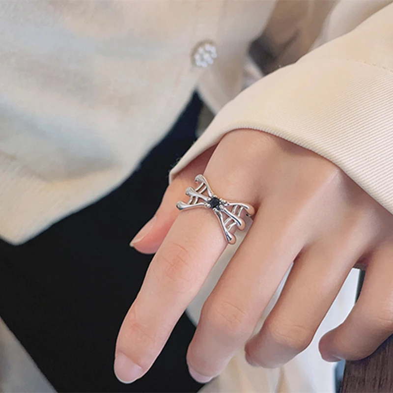 925 Silver Sterling Spider Ring Original Luxury Quality Jewelry Argent Lucky Vintage Blessing Rings Adjustable Designer Luxury