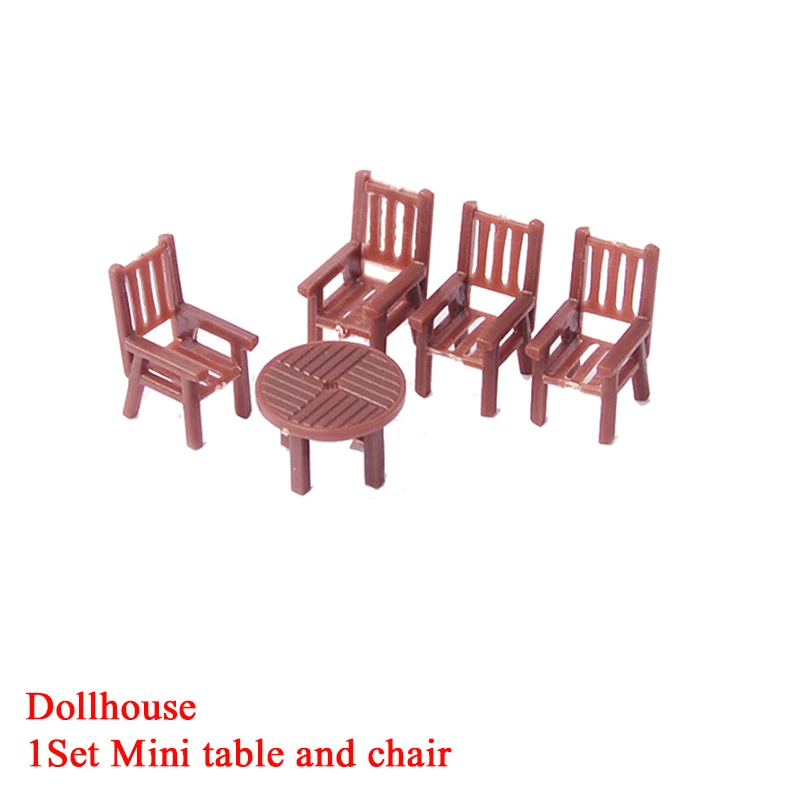1 Set Of Mini Simulation Table And Chair Model Scene Toy Furniture Accessories