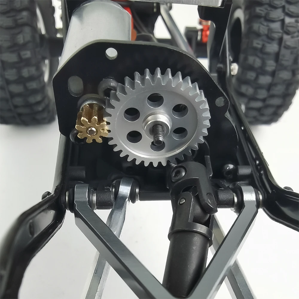 YEAHRUN Metal Gearbox Gear Set 0.5 Module 8T&32T for Axial SCX24 Deadbolt Wrangler Gladiator Bronco 1/24 RC Crawler Car Parts