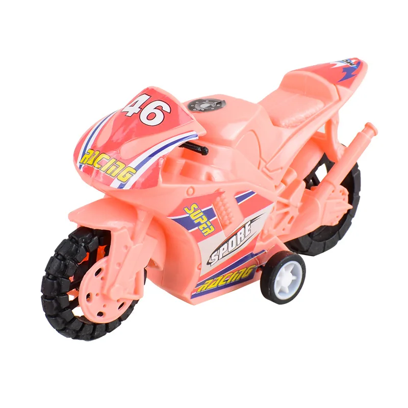 Children\'s toy car pull back solid color motorcycle boy motorcycle model ornaments kindergarten toys