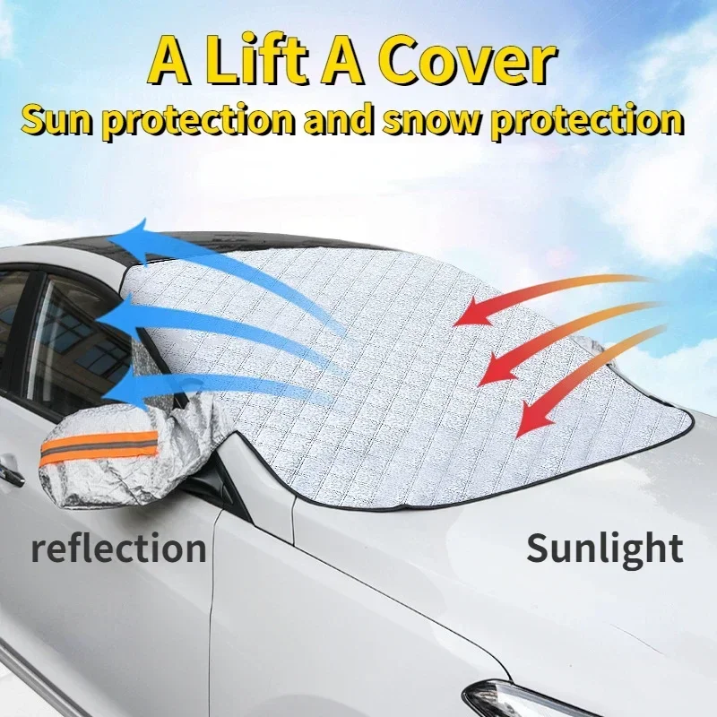 Car Accessories Magnetic Snow Shield Car Sun Shield Frost Shield Thickened Sun Visor Anti-frost Anti-freeze and Sun Protection