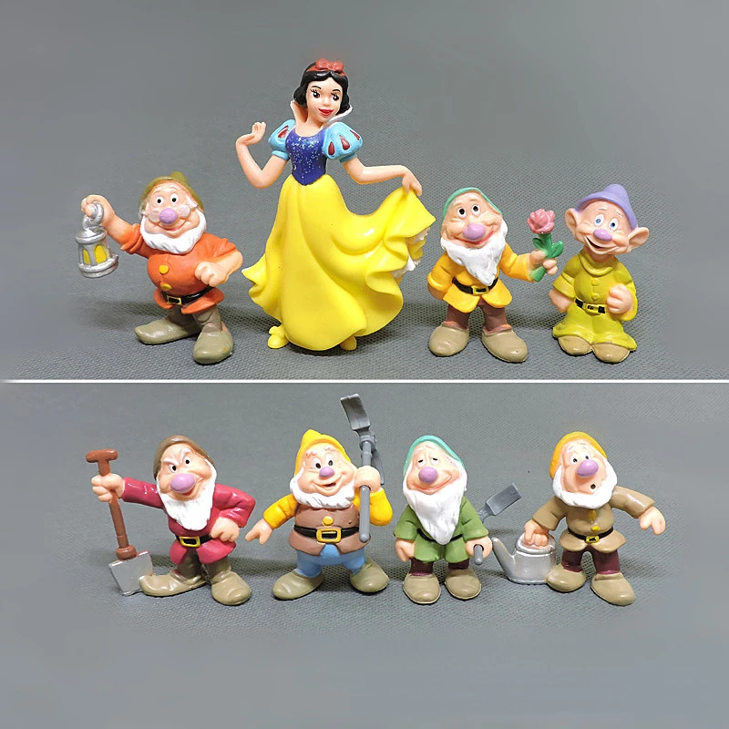 

8pcs Disney Snow White and The Seven Dwarfs Anime Action Figure PVC Toys Collection Figures for Friends Gifts