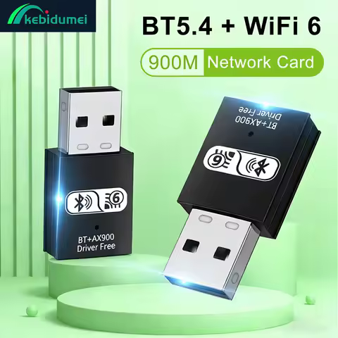Kebidu WiFi 6 AX900 Bluetooth 5.4 WiFi USB Adapter Wireless Network Card 2.4G&amp;5GHz Wi-Fi Signal Receiver For PC/Laptop Win10/11