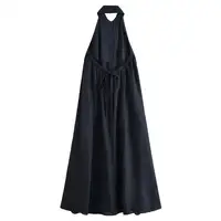 Dresses Summer Women's 2026 New Neck-Hanging Elegant Long Holiday Dress Women Street Chic Youth Loose Fashion Dress - Image 6